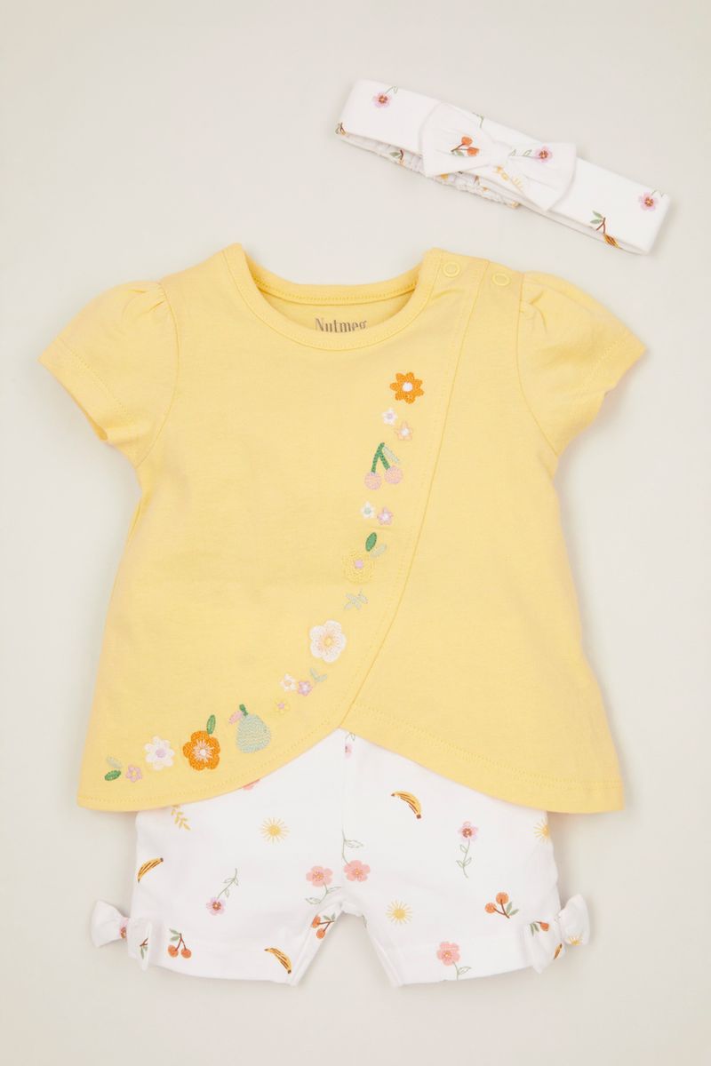 3 Piece Flower Print Set