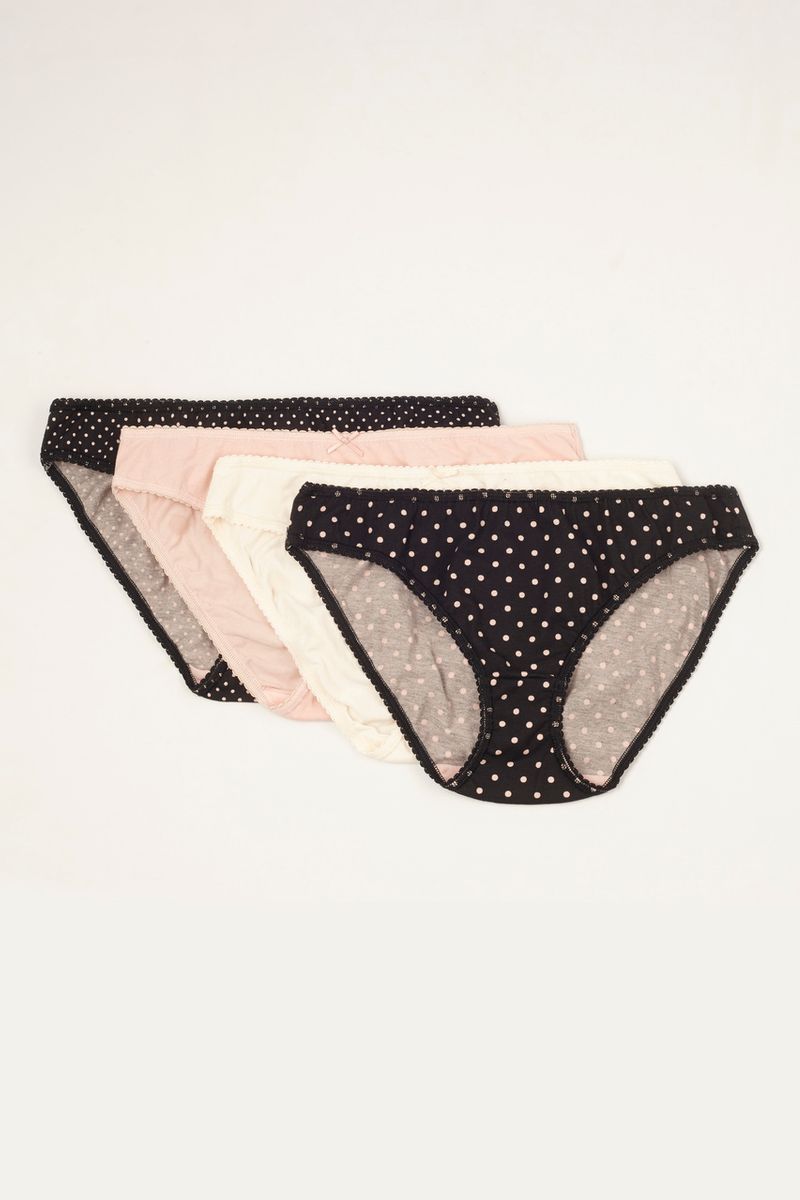 4 Pack Spot Print Mini Briefs