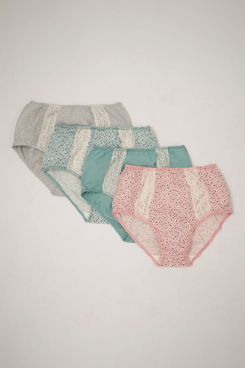 4 Pack Lace Briefs