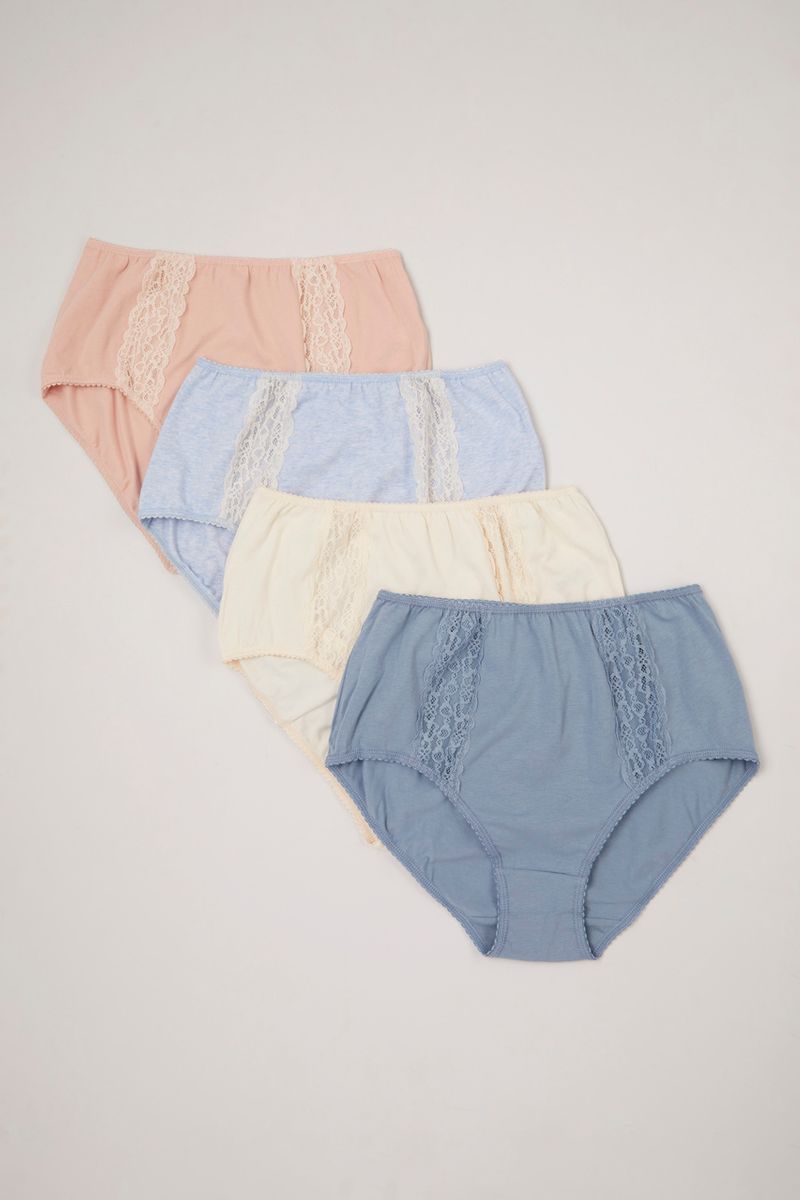 4 Pack Lace Full Briefs