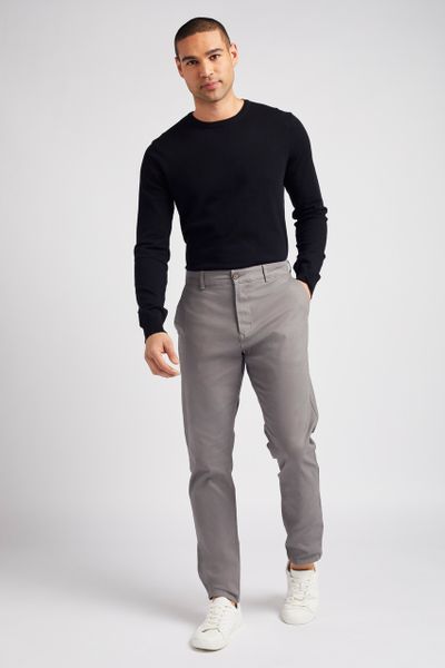 Online Exclusive Grey Chino Trousers