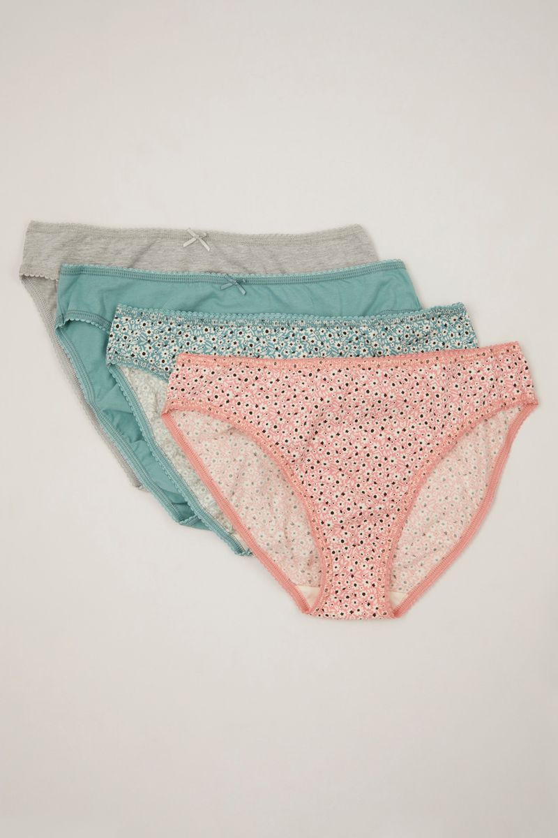 Daisy Print High Leg Briefs