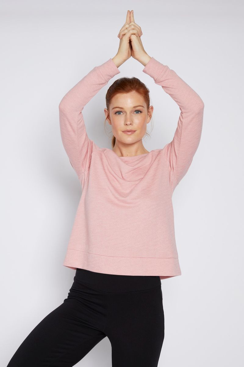 Pink Marl Boxy Sweatshirt