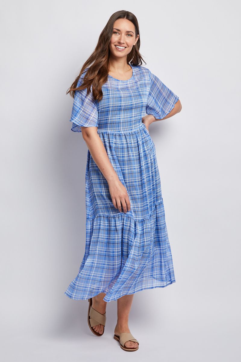Blue Check Dress