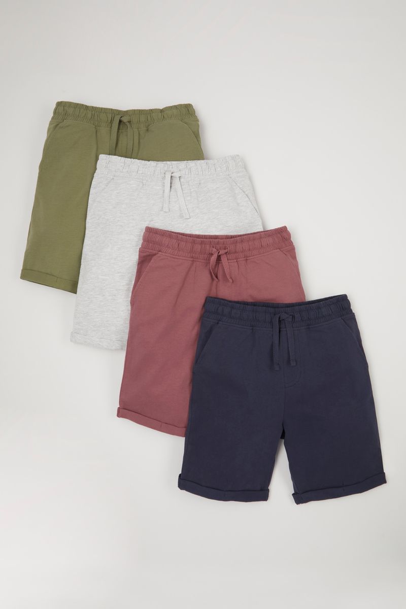 4 Pack Neutral Shorts 1-10yrs