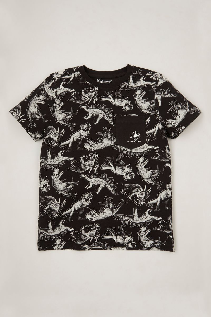 Dino Monochrome Print T-shirt