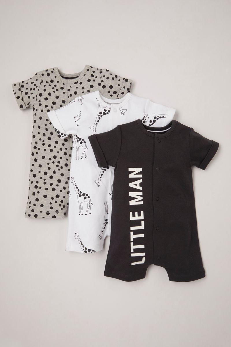 Online Exclusive 3 Pack Little Man rompers