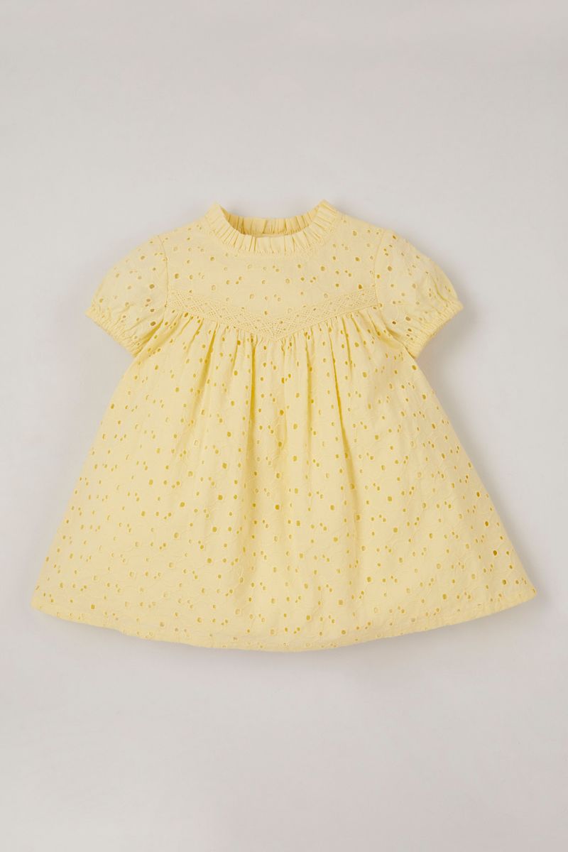 Yellow Broderie dress