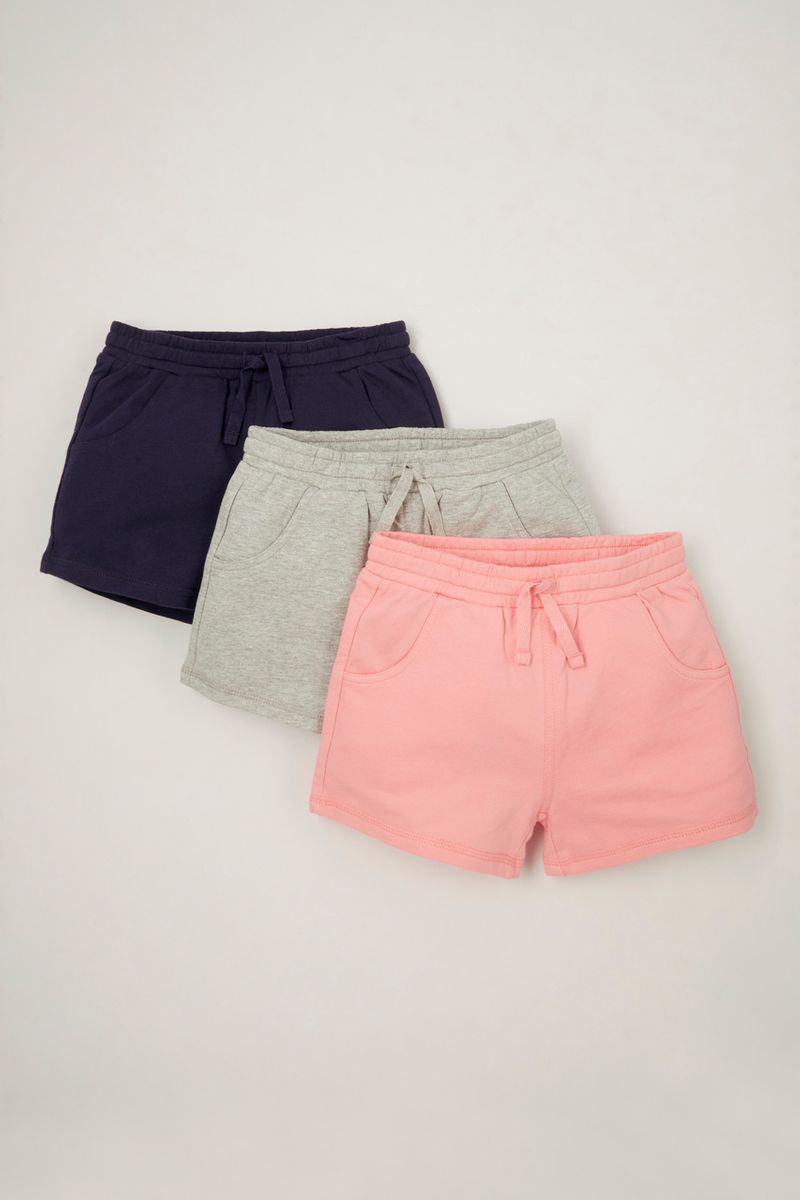3 Pack Pink Jersey Sweat shorts