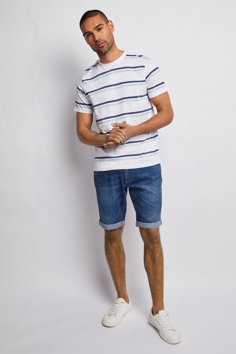 Blue Paint Stripe T-Shirt