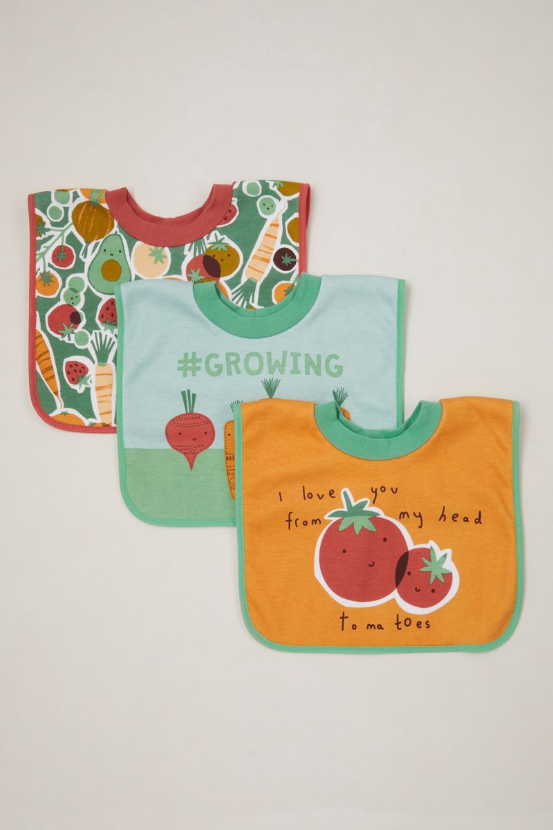 3 Pack Vegetable Popover bibs