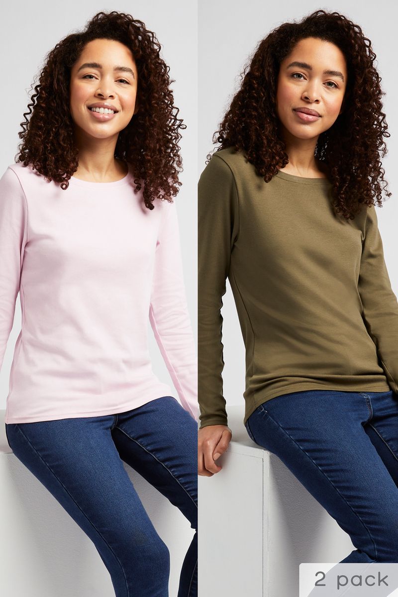 Online Exclusives 2 Pack Khaki & Pink T-shirts