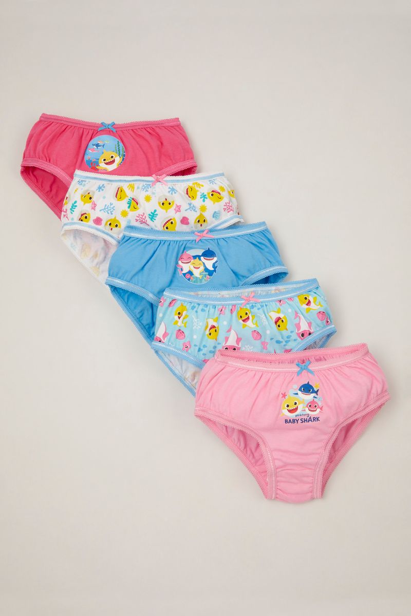 5 Pack Pinkfong Pink Baby Shark Briefs