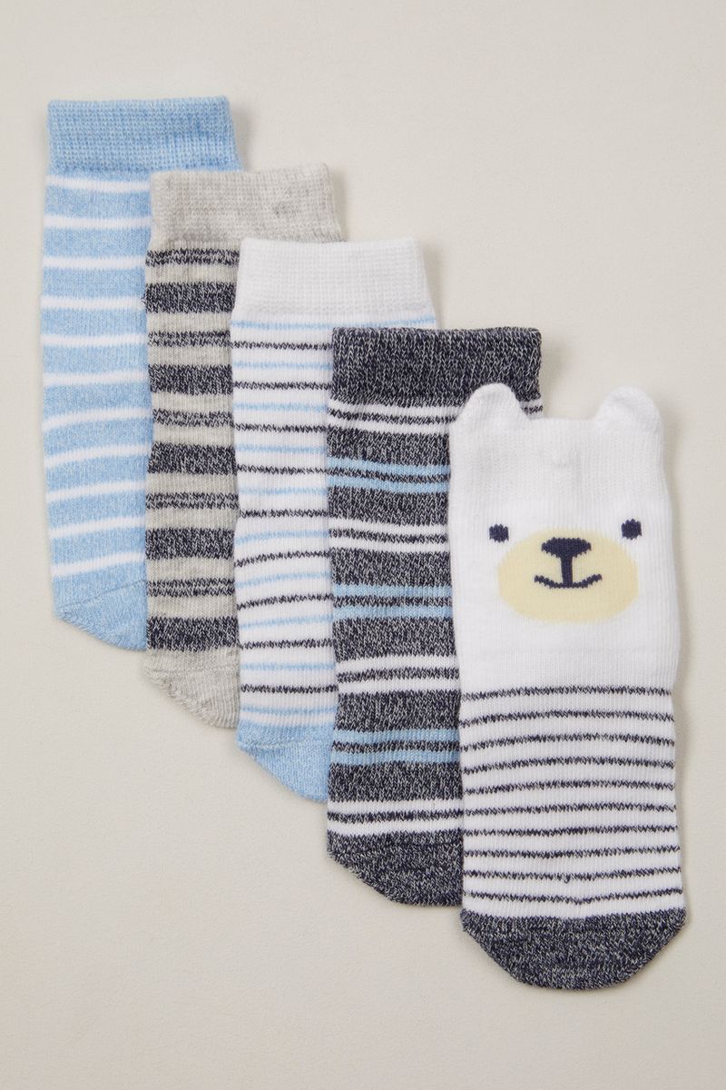5 Pack Blue Bear socks