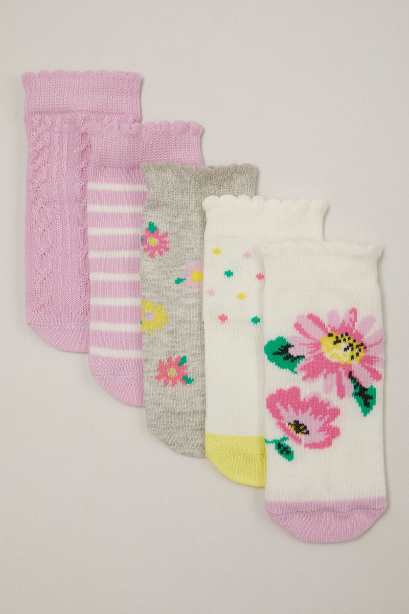 5 Pack Flower socks