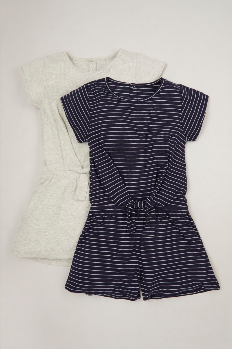 2 Pack Jersey playsuits 1-10yrs
