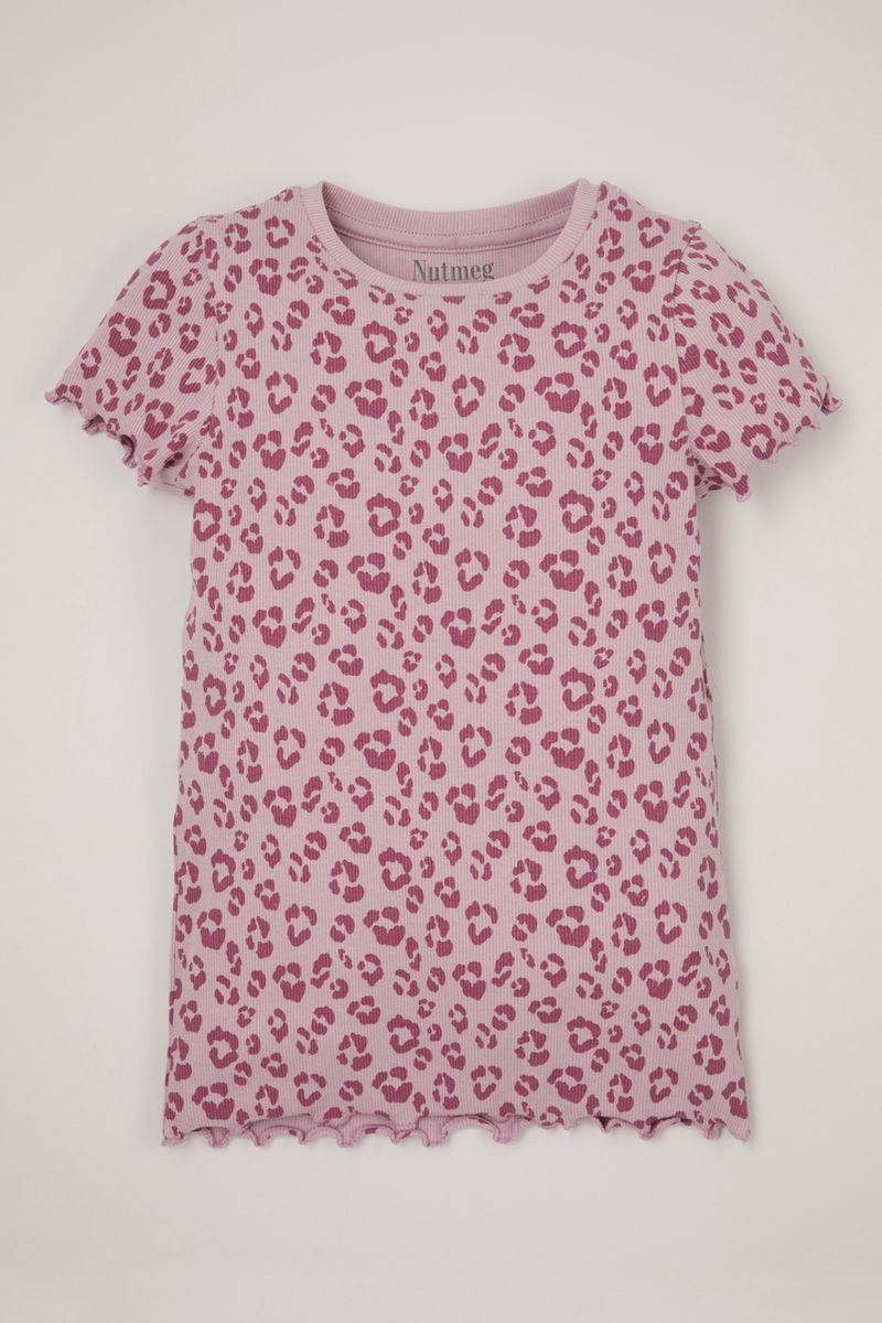 Leopard Ribbed T-Shirt 3-14yrs