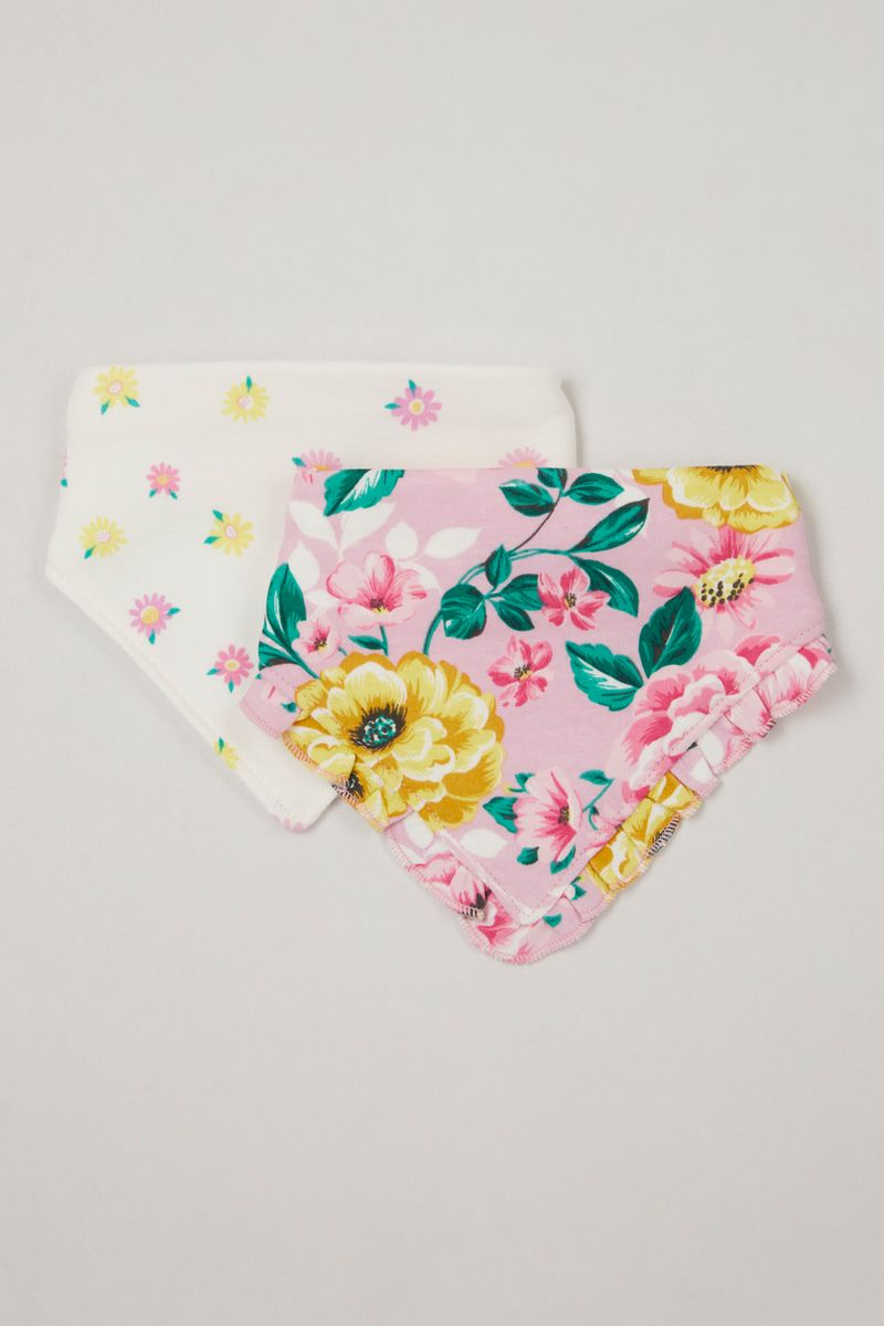 2 Pack Flower Bandana Bibs