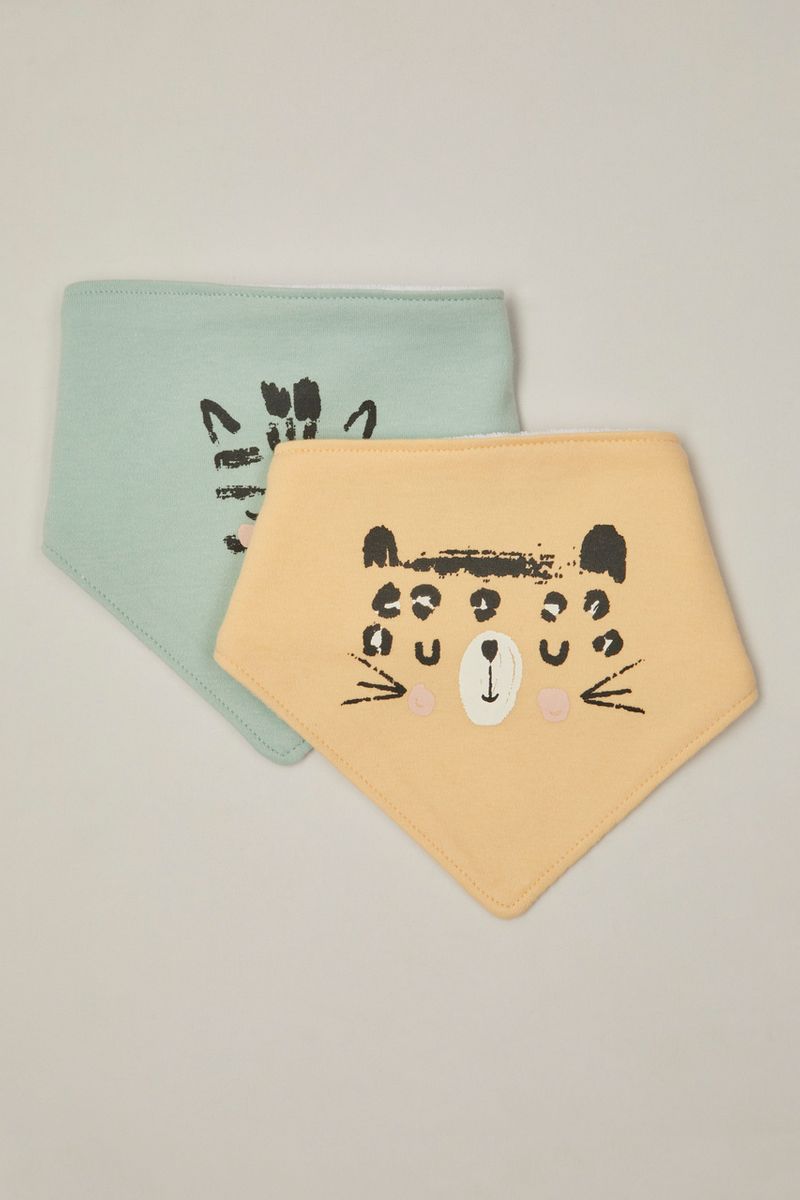 2 Pack Animal Bandana Bibs