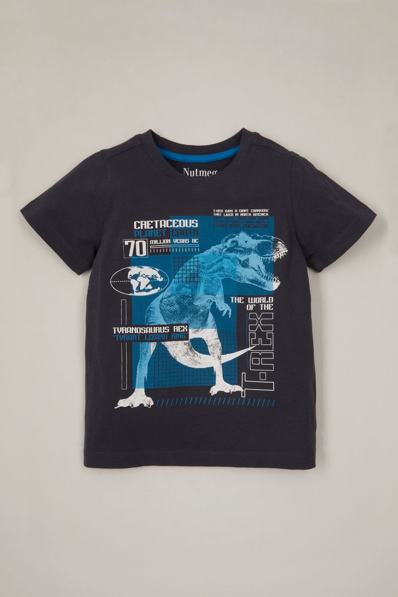 Navy Dino Information T-shirt