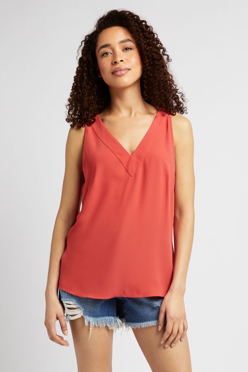Rust Cross-Back Cami
