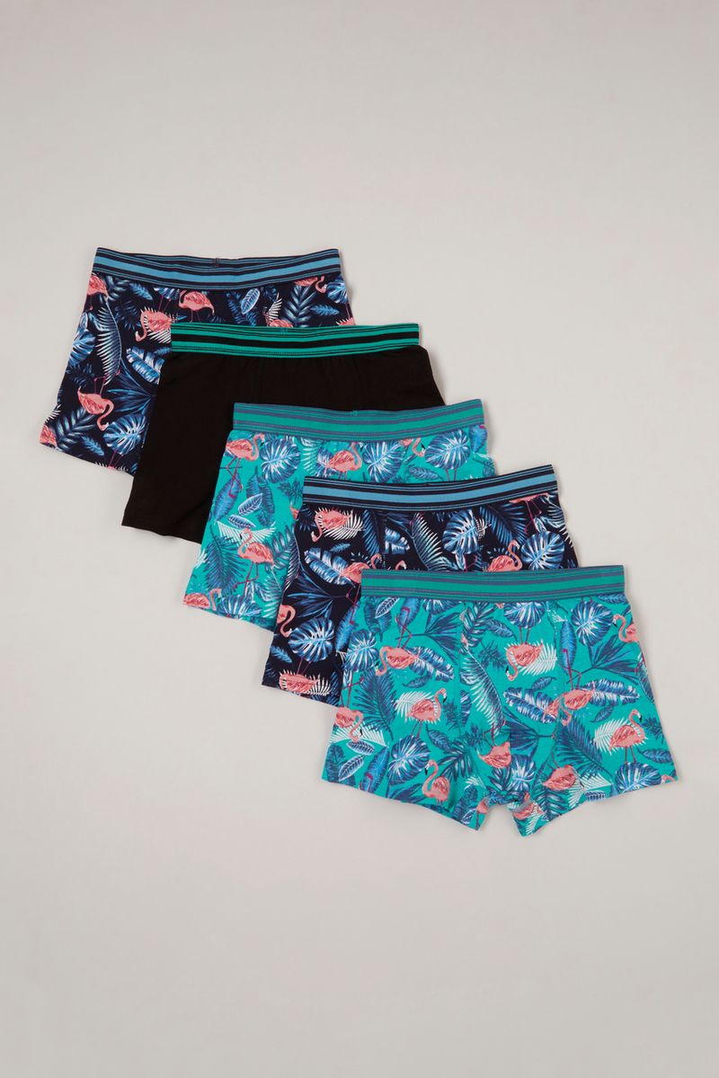 5 Pack Flamingo Trunks