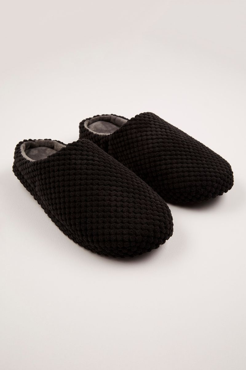 Black Waffle Mules