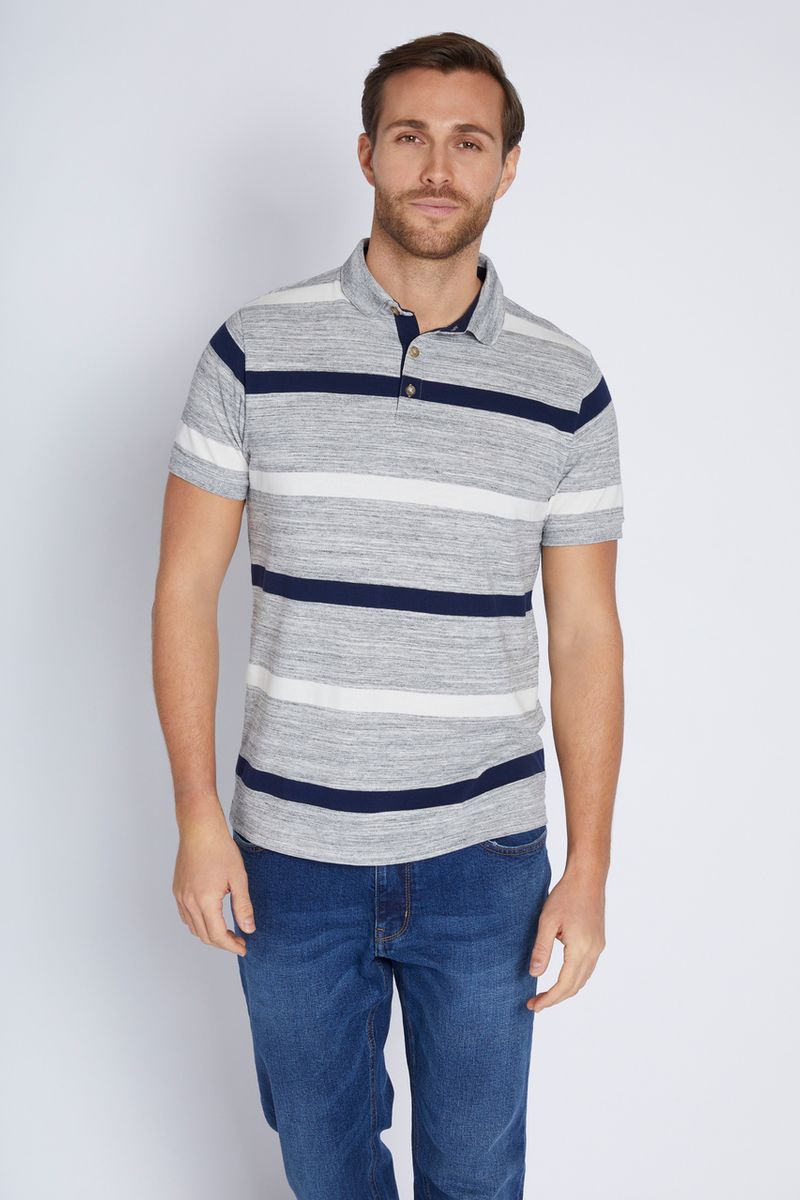 Navy & White Stripe Polo shirt