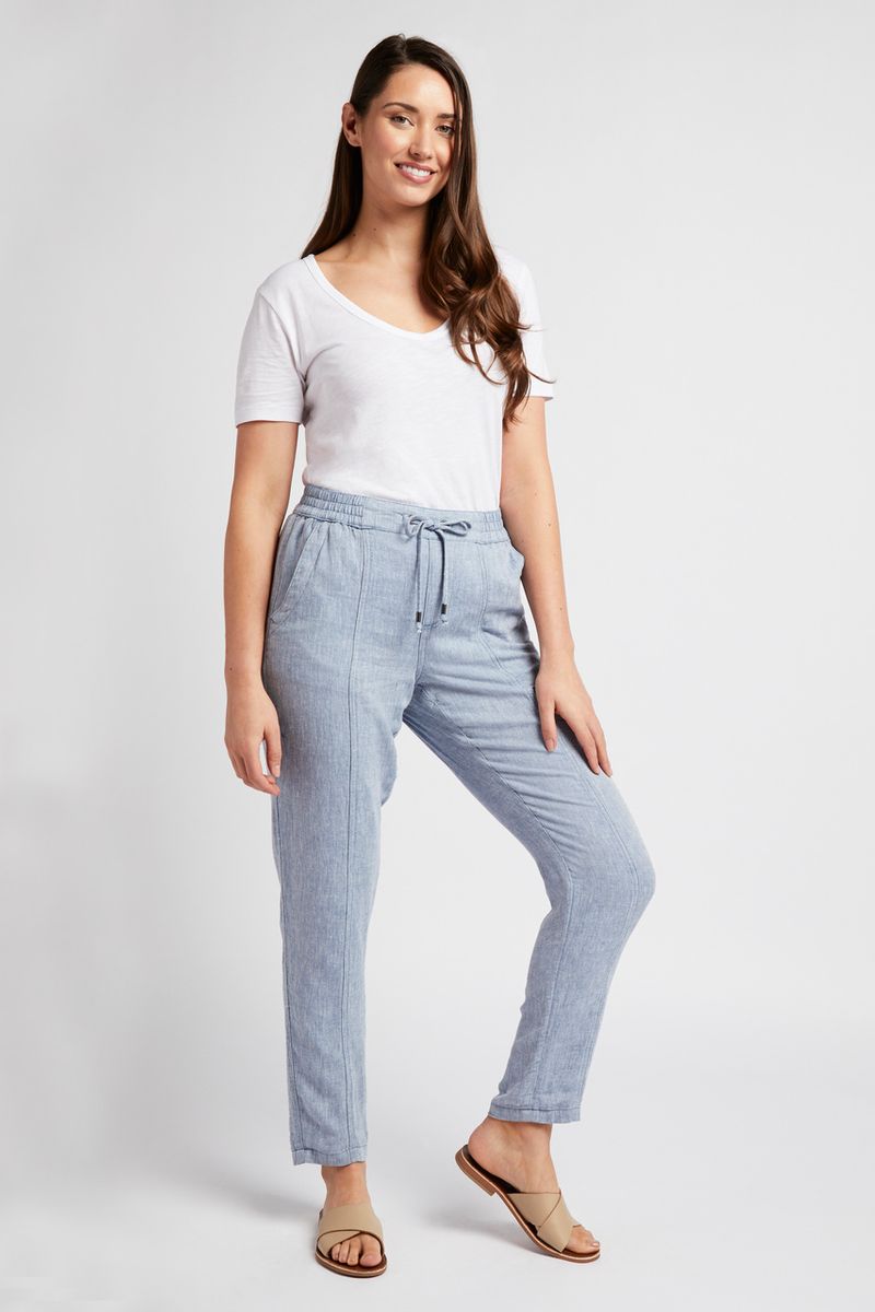 Light Blue Linen Trousers