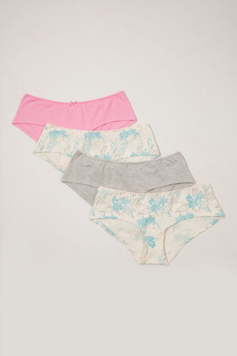 4 Pack Floral Shorts Briefs