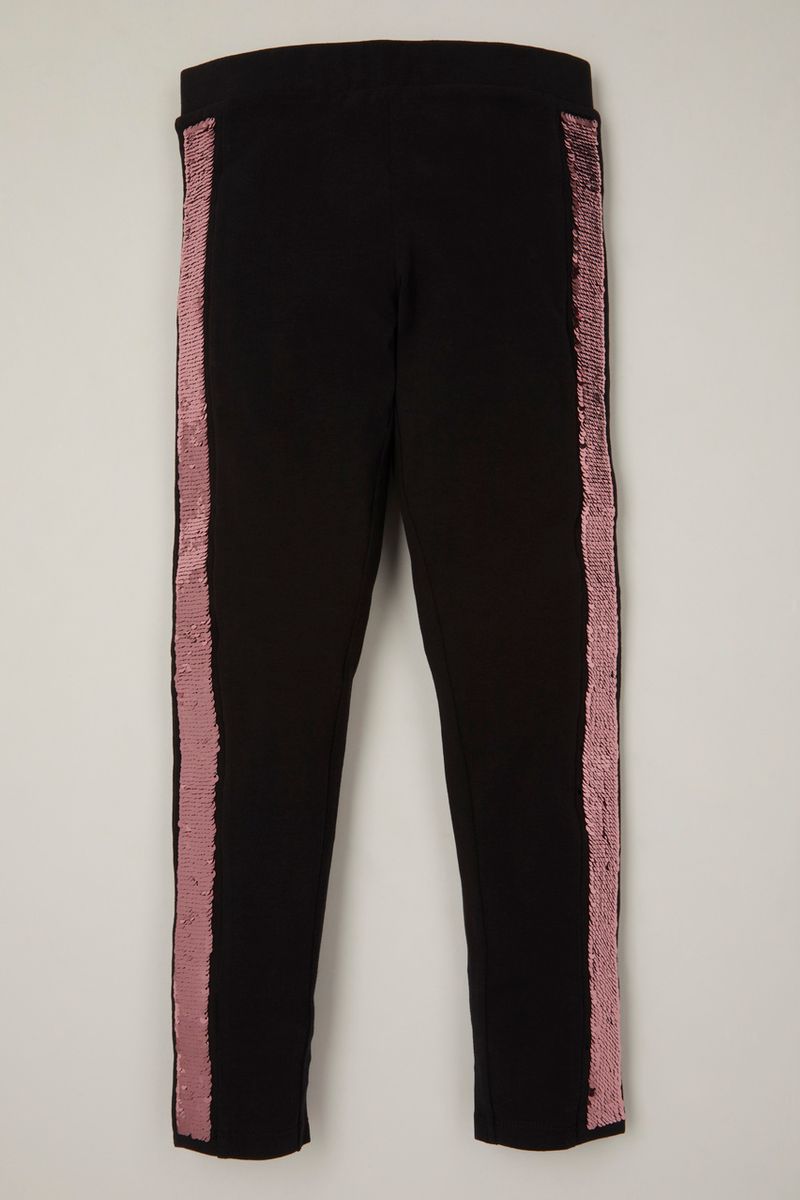 Reversible Sequin Black leggings