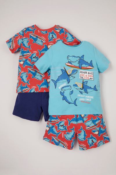 2 Pack Shark Pyjamas