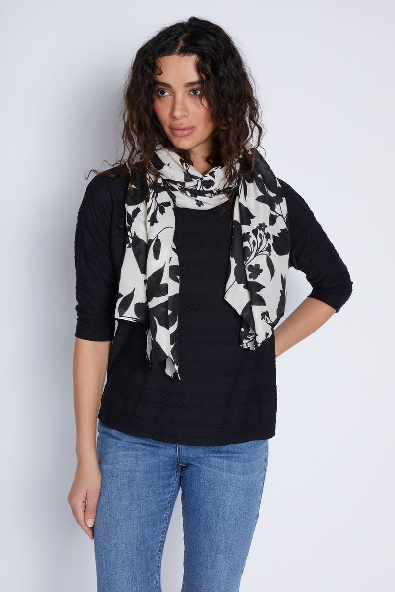 Monochrome Scarf Top