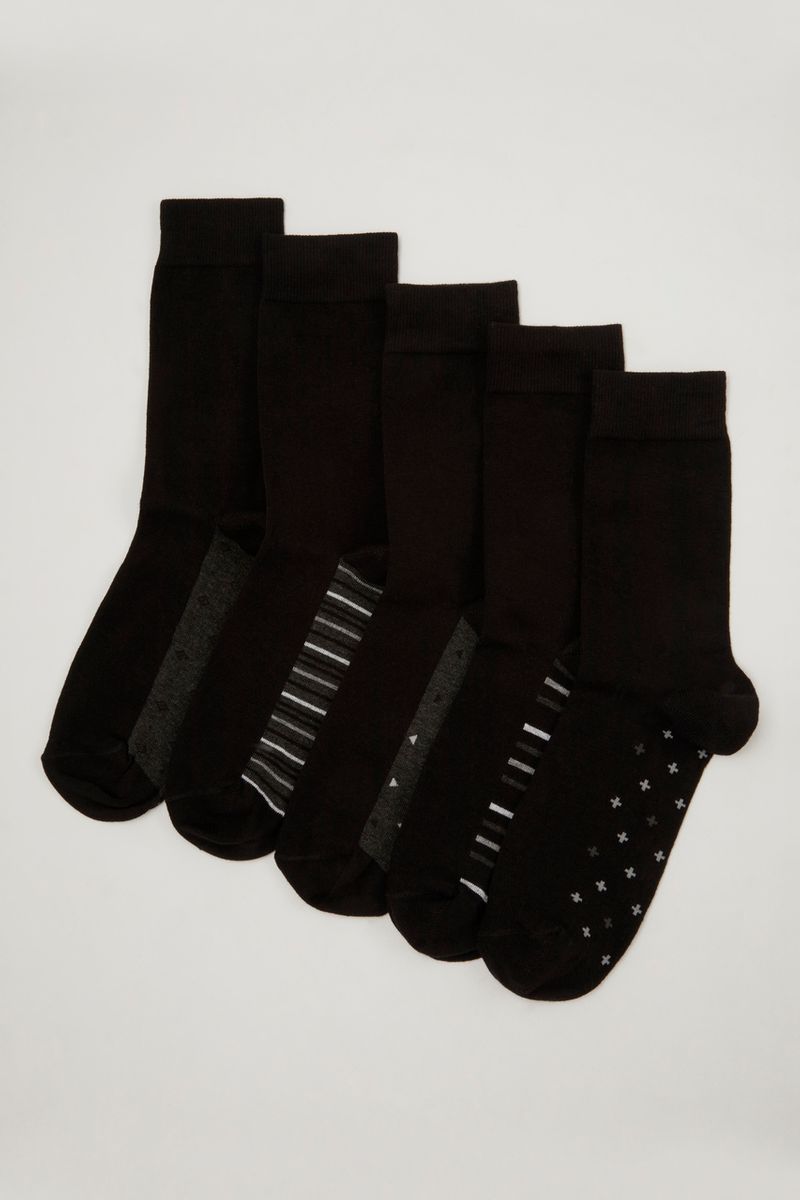 5 Pack Stripe & Spot Socks