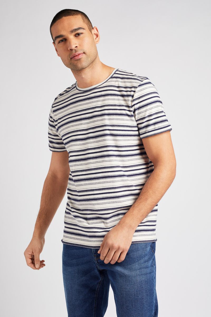 Blue Stripe Print T-shirt