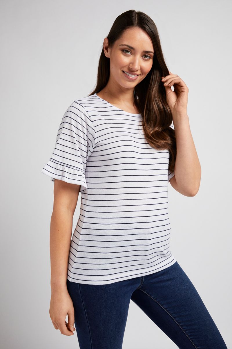 Stripe Linen Blend T-shirt