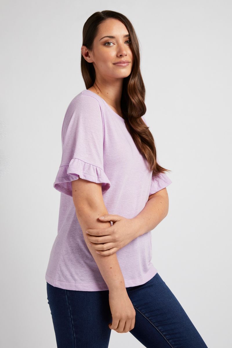 Lilac Linen Blend T-shirt