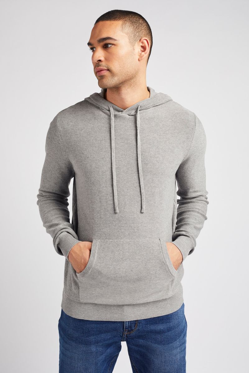 Grey Knitted hoodie