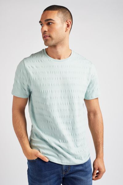 Mint Jacquard Stripe T-shirt