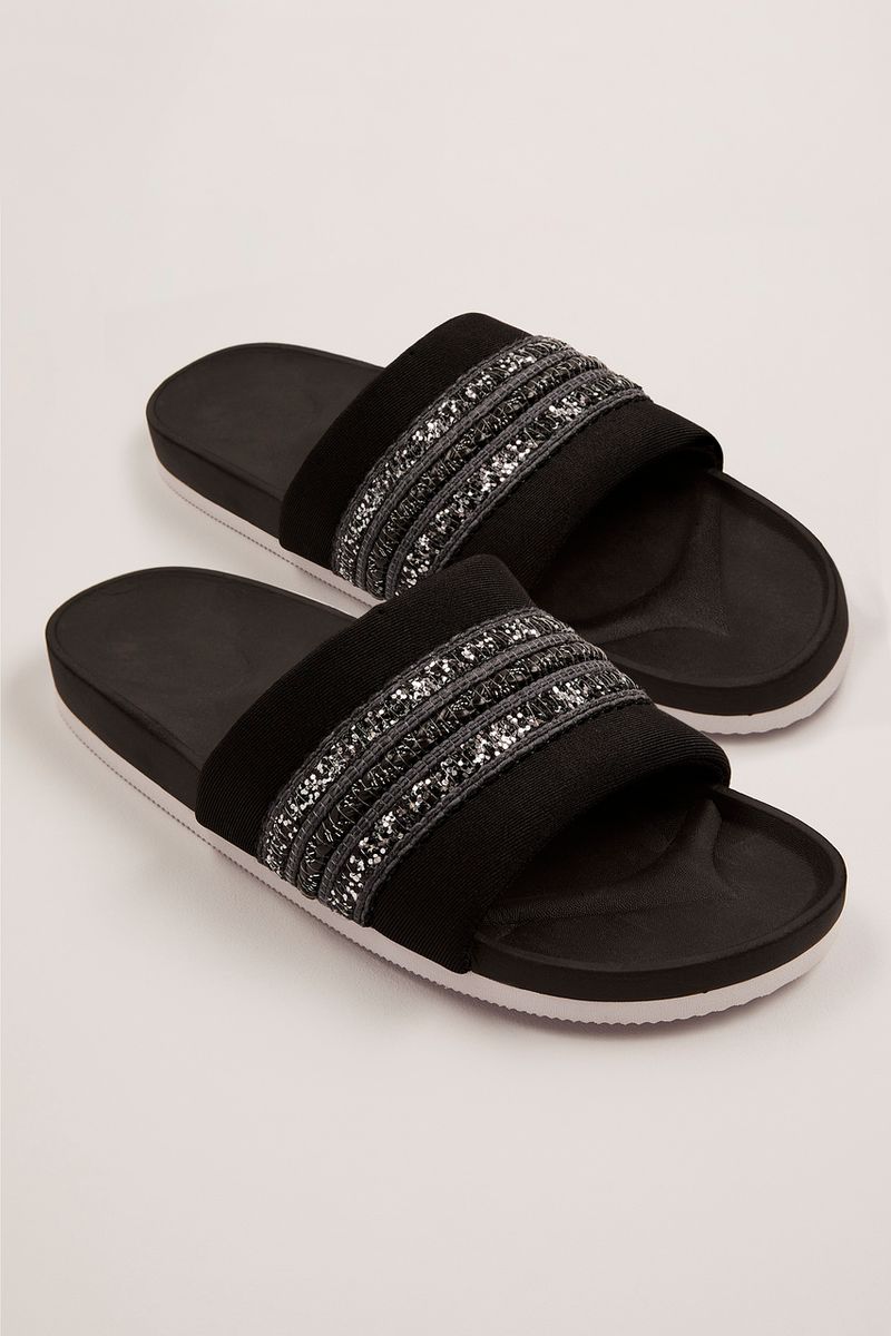 Embellished Black Sliders