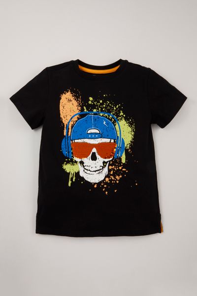 Skull Flip Sequin T-shirt