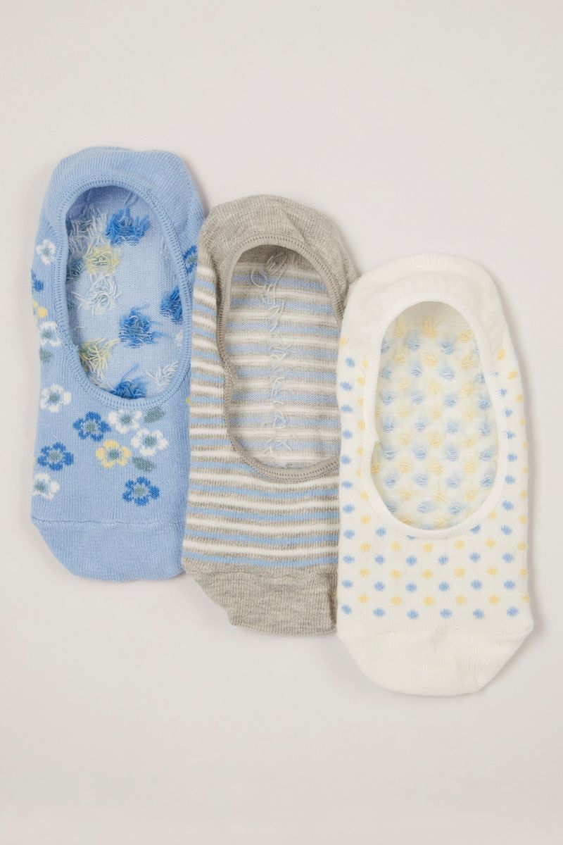 3 Pack Floral White Foosies