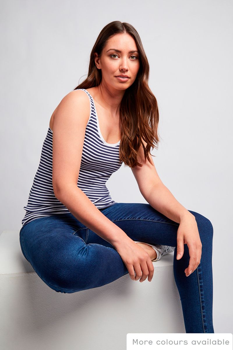 Basic Navy Stripe Vest