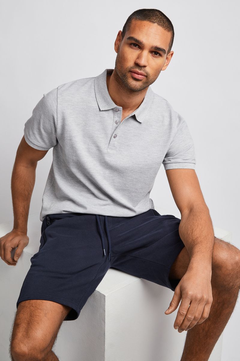 Navy Marl Sweat Shorts