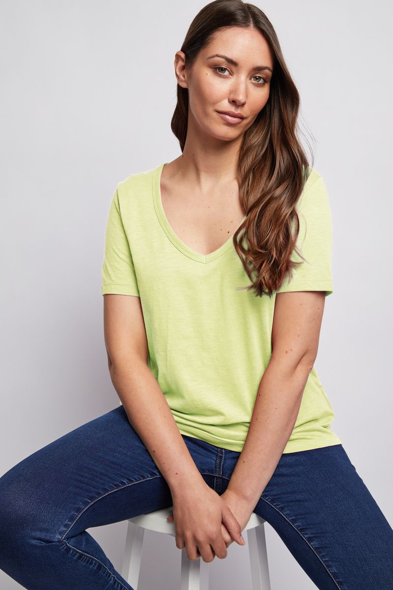 Short Sleeve Loose Fit Lime T-shirt