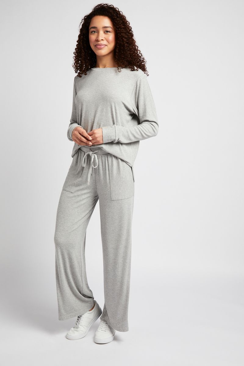 Wide Leg Ribbed Co-ord Joggers