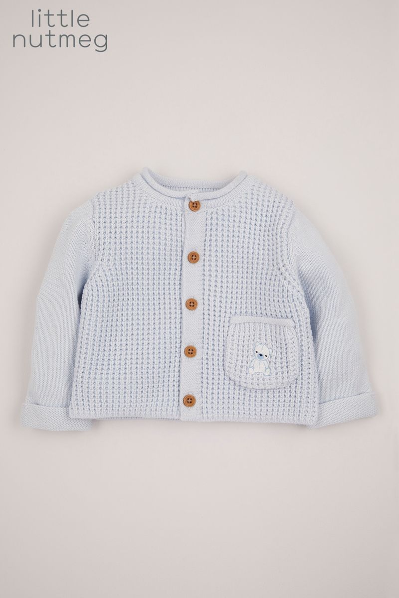 Little Nutmeg Blue Bear Cardigan