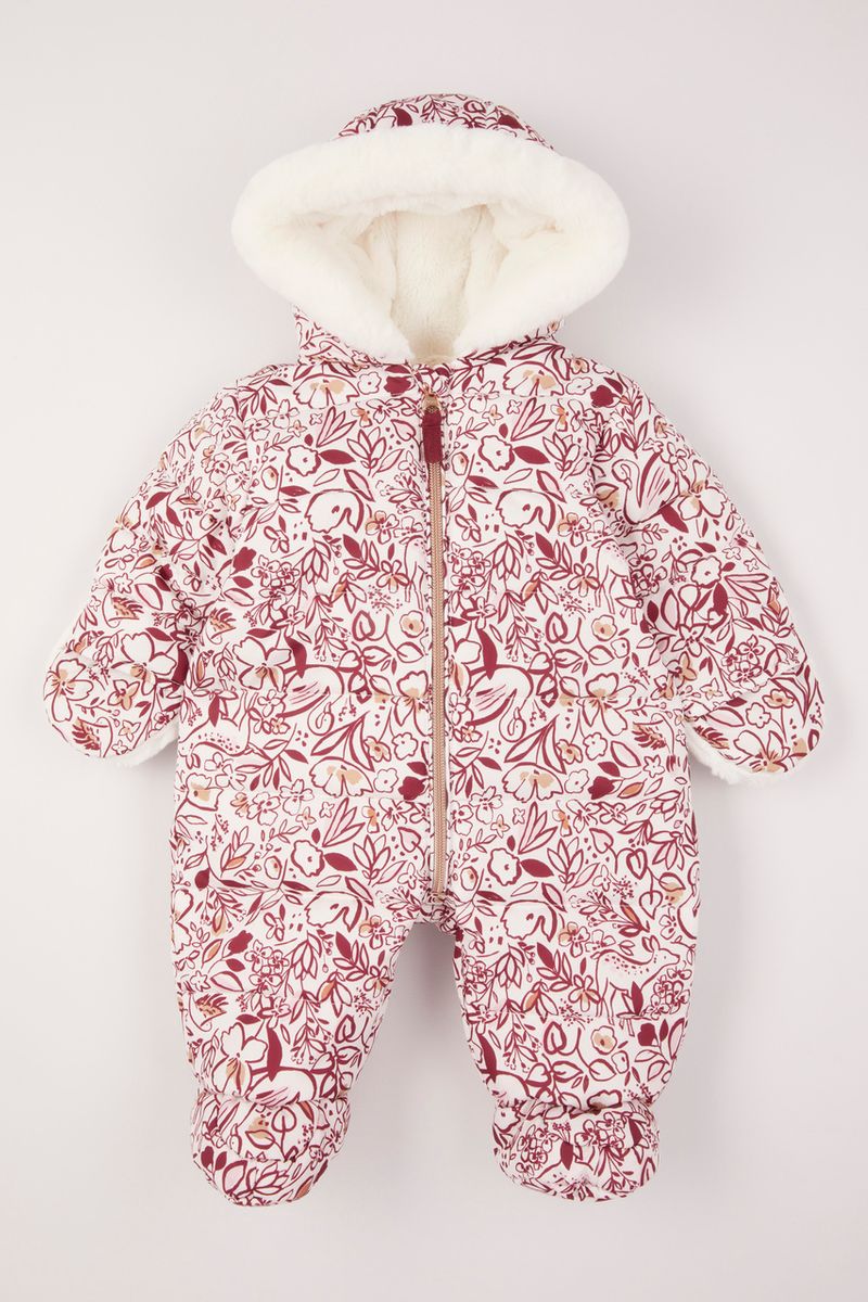 Floral Print Snowsuit
