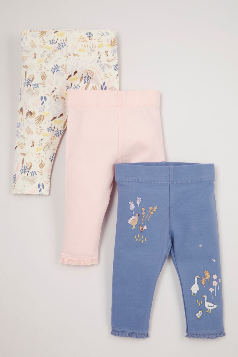 3 Pack Cottage Embroidered Leggings