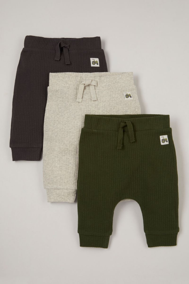 3 Pack Tractor Chunky Rib Joggers